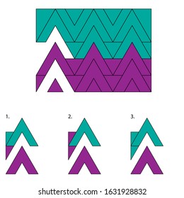 Complete the shape. Puzzle, Intelligence questions, Visual intelligence.