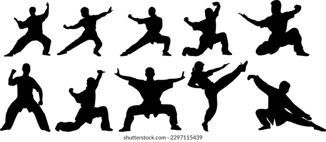 "Complete Silhouette Collection of Martial Artists"
"All-Angles Silhouette Set of Kung Fu Players"
"Karate Player Silhouette Pack from Every Angle"