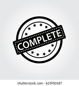 Complete stamp icon
