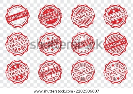 complete stamp rubber grunge for element design
