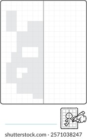 Complete the Symmetrical Drawing: cow (one page drawing task)
