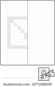 Complete the Symmetrical Drawing: letter(one page drawing task)
