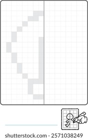 Complete the Symmetrical Drawing: lightbulb (one page drawing task)
