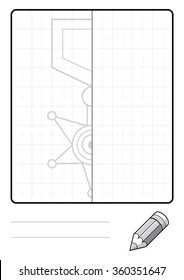 Complete the Symmetrical Drawing: Medal (one page task)