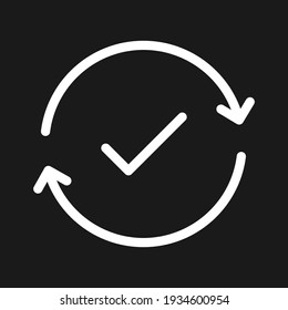 Complete, sync icon vector image. Can also be used for arrows and signs. Suitable for use on web apps, mobile apps and print media.