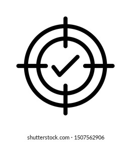 complete target thin line vector icon