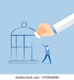 Complete of the vaccine without wearing a face mask, Vector illustration in flat style
