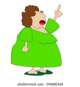 complete wicked loud woman,vector illustration
