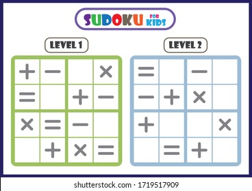 Complete with your pencil the missing parts  of the sudoku, Sudoku for kids, educational game, mental task, logical challenge,