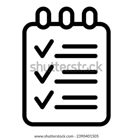 Completed all wishes icon outline vector. Online order. Gift tag