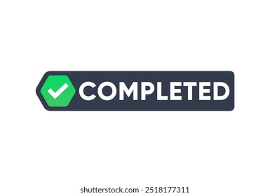 Completed Button Template vector design