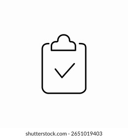 completed clipboard task icon sign vector