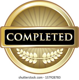 Completed Gold Vintage Label