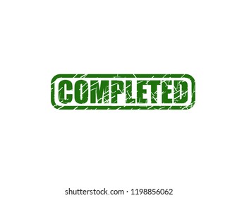 Completed  green stamp - Shutterstock ID 1198856062