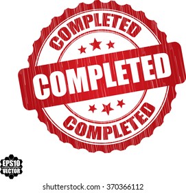 Completed grunge rubber stamp, vector illustration