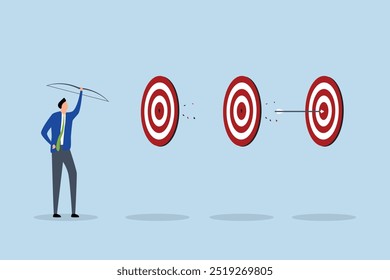 Completed multiple tasks with single action, Intelligent entrepreneur excelled in archery by hitting multiple bullseyes with a single arrow.
