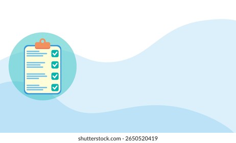 Completed note data, good data of finance and progress. Background with place for text. Vector illustrations in flat design style