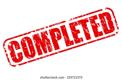 Completed red stamp text on white