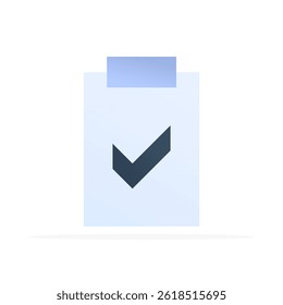 completed survey icon, colored flat vector. Modern and minimalist design.