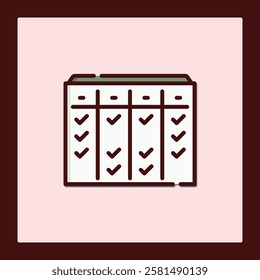 Completed Task Checklist Icon Graphic