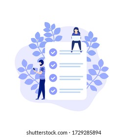 completed task, to do list or checklist vector illustration