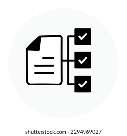 Completed task icon. Checklist. Success checklist. To-do list icon. Vector icon with editable stroke.