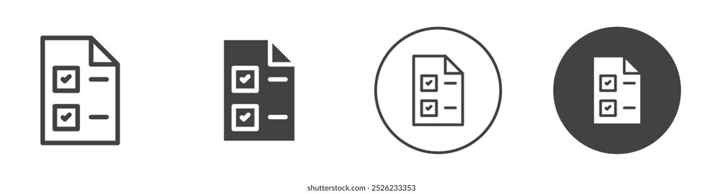 Completed Task icon Simple outline vector logo