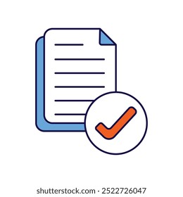 completed task icon with white background vector stock illustration