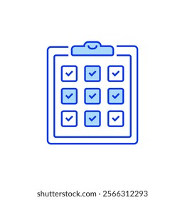 Completed Tasks Filled Line Icon. linear style sign for mobile concept and web design. Outline vector icon.