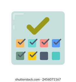 Completed Tasks icon in vector. Logotype
