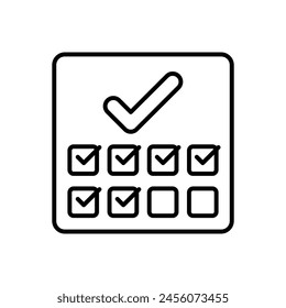 Completed Tasks icon in vector. Logotype
