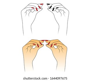 A completed vector illustration of a hand commercial use

