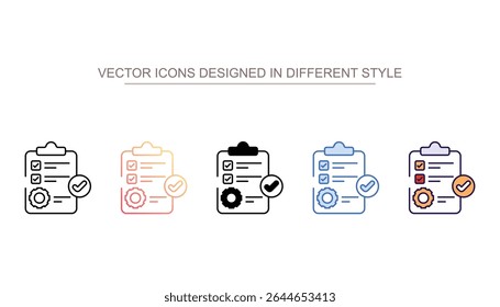 Completed Work ícone design com branco plano de fundo ilustração