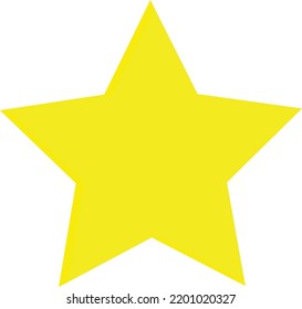 Una estrella completamente llena, amarilla sobre fondo transparente.