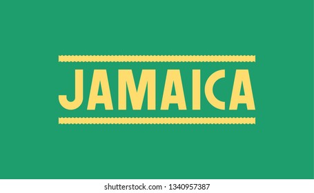 Completely hand made, hand crafted font, Jamaica inscription. 