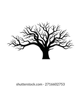A completely a tree silhouette background texture and object