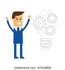 Completing Idea. Business illustration vector eps 10