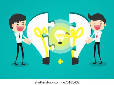 Completing Idea. Business vector illustration.