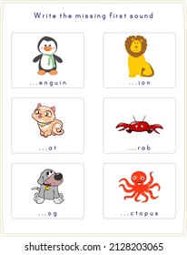 Completing the initials of english words.