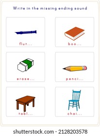 Completing the initials of english words.