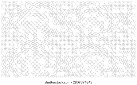 Complex abstract design featuring intertwined geometric line patterns creating seamless repetition