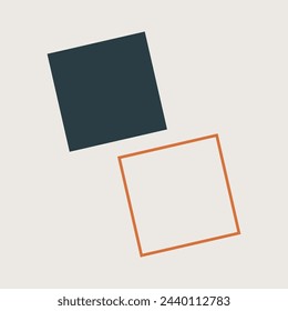 Complex abstract geometric shape with pale details vector element