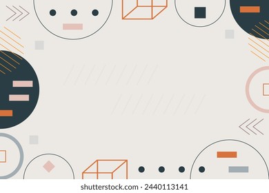 Forma geométrica abstracta compleja con detalles pálidos plantilla de fondo vectorial