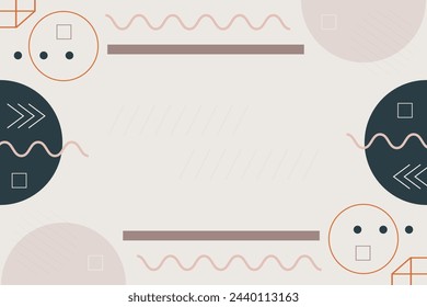 Complex abstract geometric shape with pale details vector background template