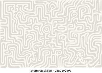 Complex abstract pattern of twisting lines on a light background representing movement and flow