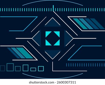 Complex arrangement of geometric shapes forming a futuristic and technological background, ideal for projects related to innovation, technology, and modern design