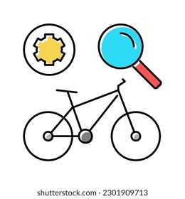 complex bike maintenance color icon vector. complex bike maintenance sign. isolated symbol illustration