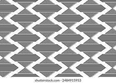 Complex Black Geometric Background Design