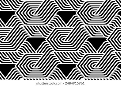 Complex Black Geometric Background Design