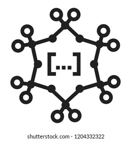 Complex chemical formula icon. Simple illustration of complex chemical formula vector icon for web design isolated on white background